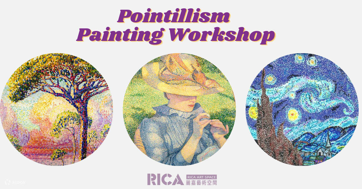 Rica Art Space Hong Kong Skyline painting Pointillism